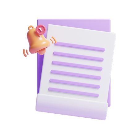 Document Notification  3D Icon