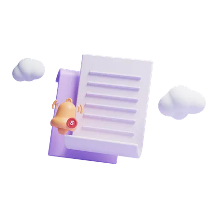 Document Notification  3D Icon