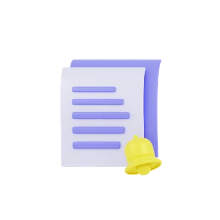 Notification de documents  3D Icon