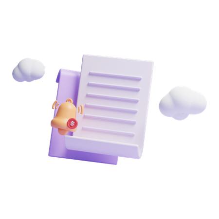 Document Notification  3D Icon
