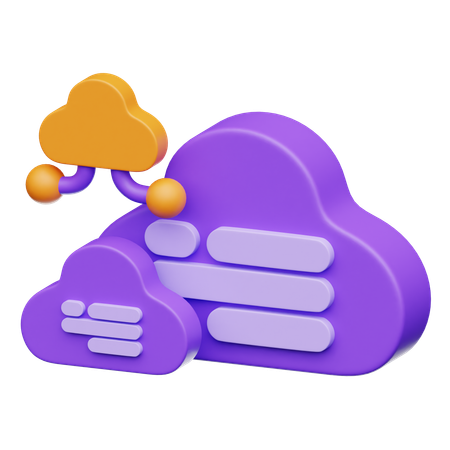 Document en nuage  3D Icon