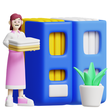 Document Organization done by manager  3D Icon