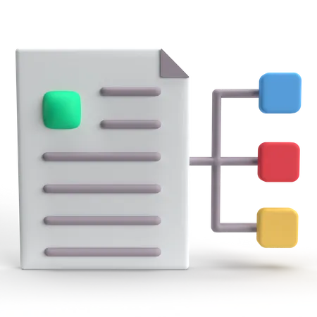 Document Organized  3D Icon