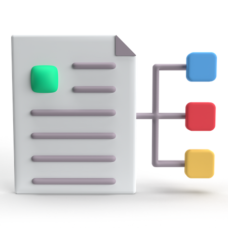 Document Organized  3D Icon