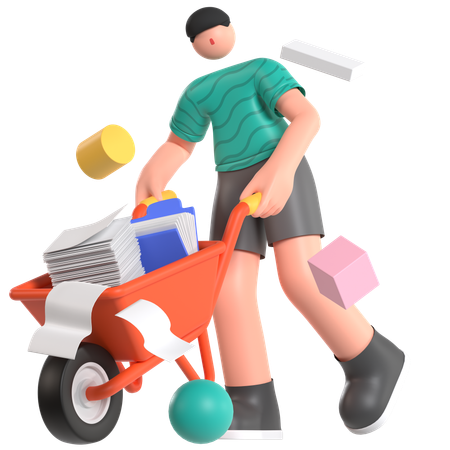 Document Overloaded  3D Icon