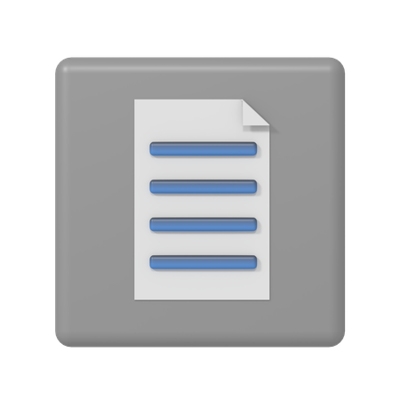 書類用紙  3D Icon