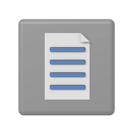 書類用紙  3D Icon