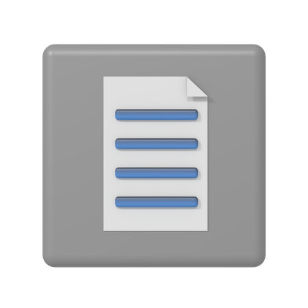 Document Paper  3D Icon