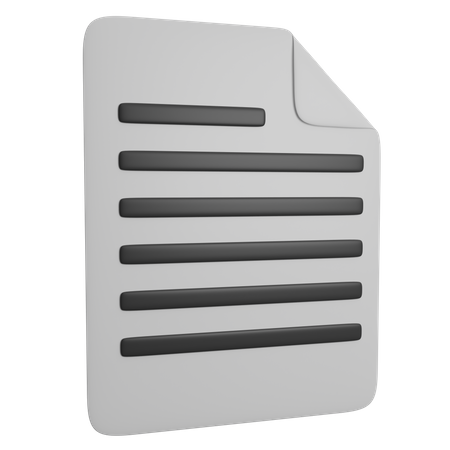 Document Paper  3D Icon