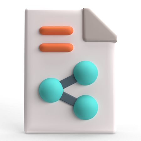 Partage de documents  3D Icon