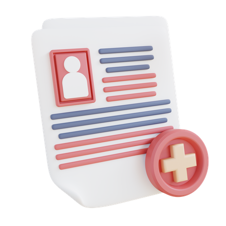 Document patient  3D Icon