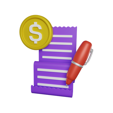 Document Payment  3D Icon