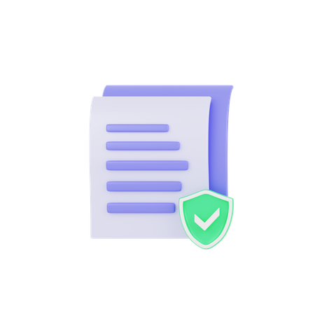 Document Protection  3D Icon