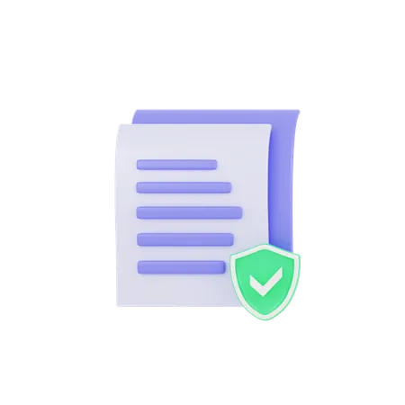 Document Protection  3D Icon