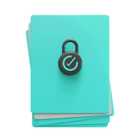 Document Protection  3D Icon