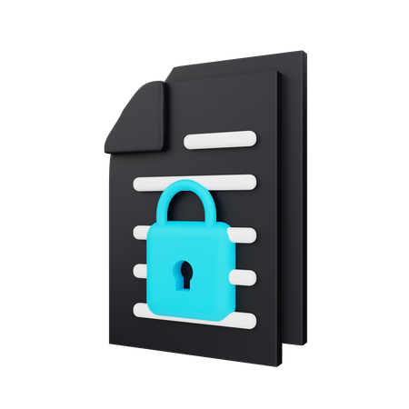 Document Protection  3D Icon