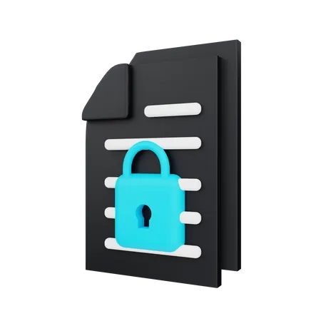 Document Protection  3D Icon