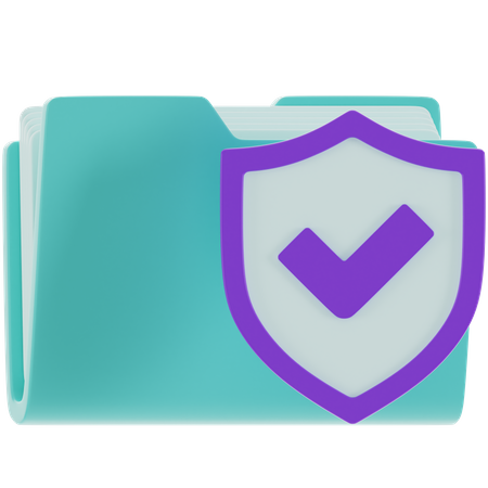 Document Protection  3D Icon