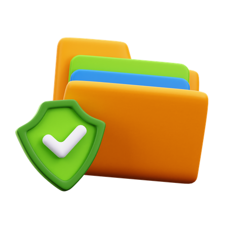 Document Protection 3D Icon