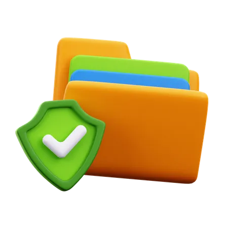 Document Protection 3D Icon