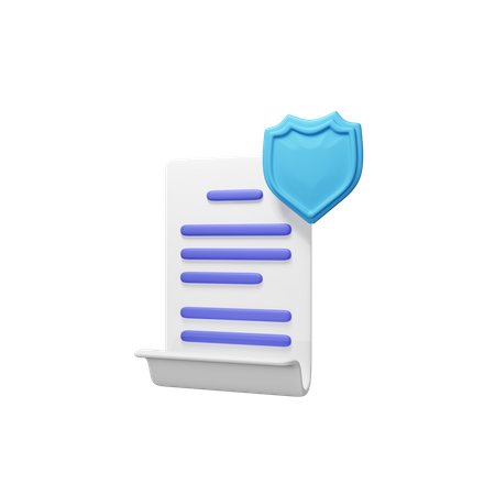 Document Protection  3D Icon