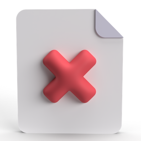 Document Rejected  3D Icon