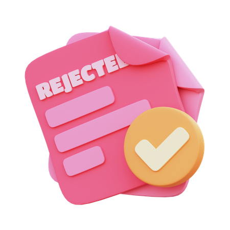 Document rejeté  3D Icon