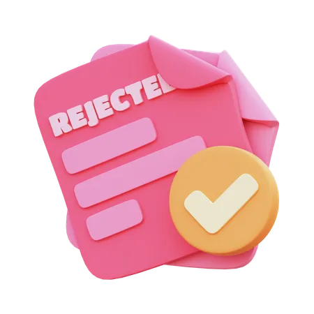 Document rejeté  3D Icon