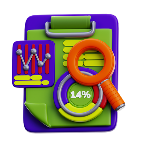 Document Report  3D Icon
