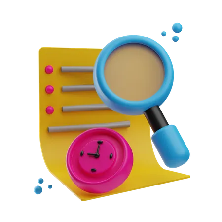 Document Research  3D Icon