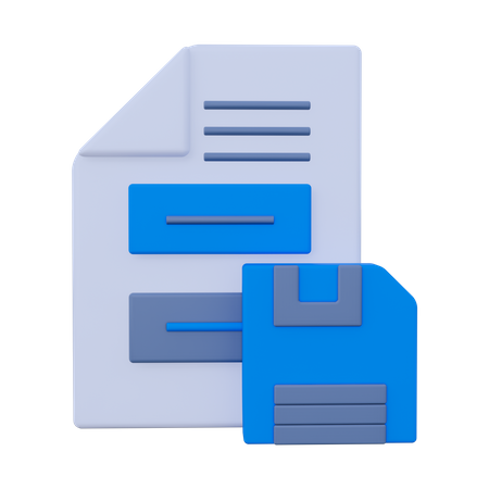 Document Save  3D Icon