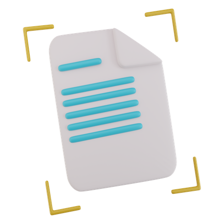 Document Scan  3D Icon