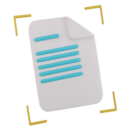 Document Scan  3D Icon