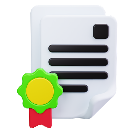 Document scellé  3D Icon