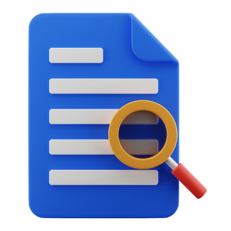 Document search  3D Icon