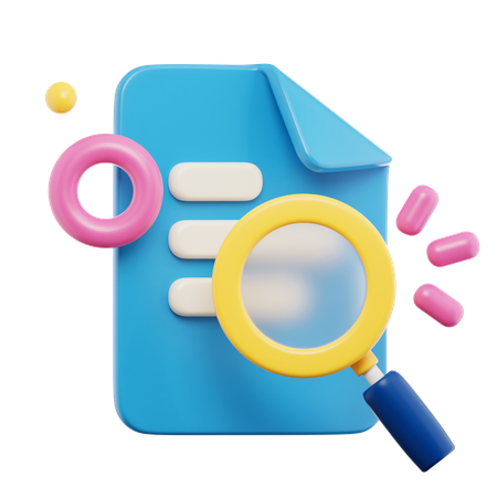 Document Search  3D Icon