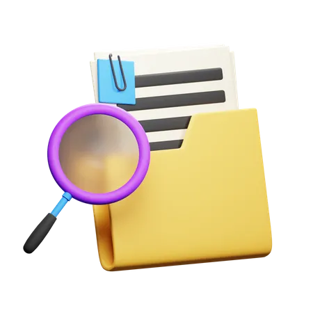 Document Search  3D Icon