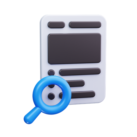 Document search  3D Icon