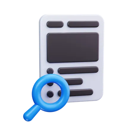 Document search  3D Icon