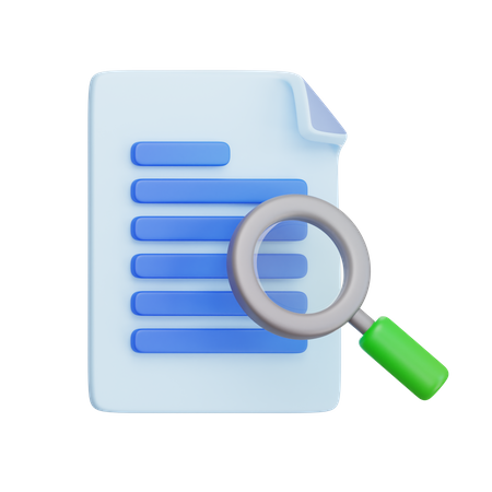 Document Search 3D Icon