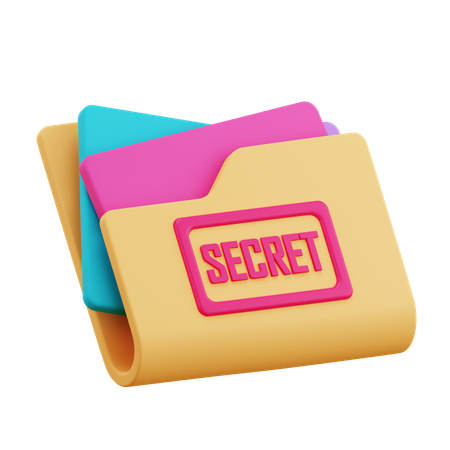 Document Secret  3D Icon