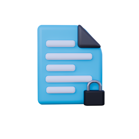 Document Secure  3D Icon