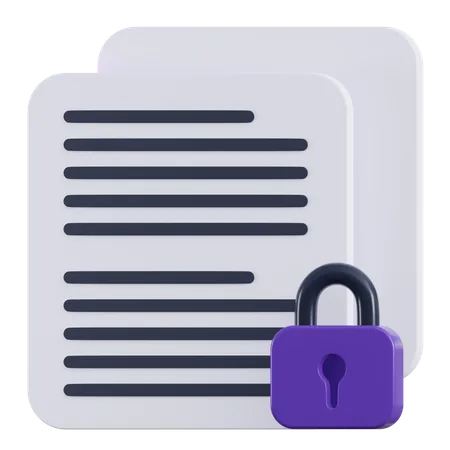 Document sécurisé  3D Icon