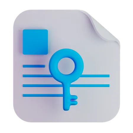 Sécurité des documents  3D Icon