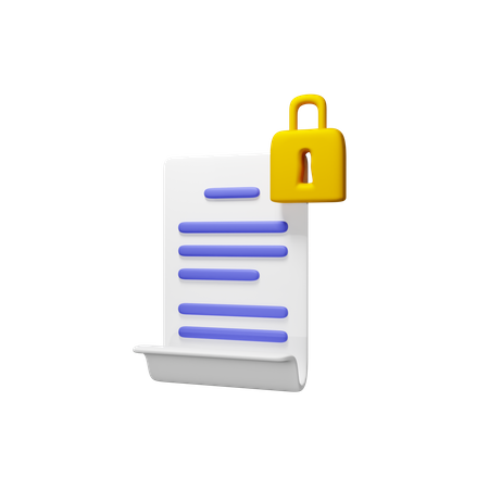 Sécurité des documents  3D Icon