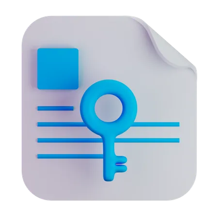 Document security  3D Icon