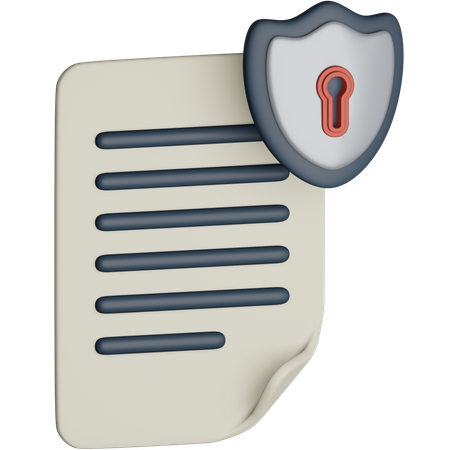 문서 보안  3D Icon