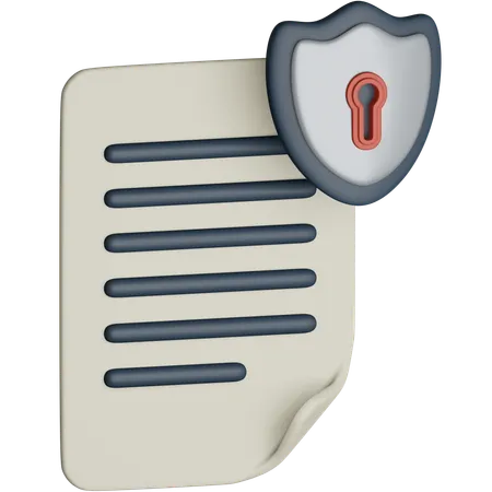문서 보안  3D Icon