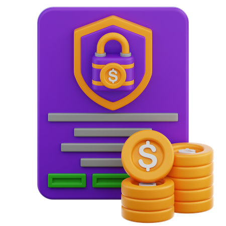 Document Security  3D Icon