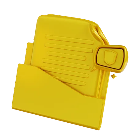 Document Security  3D Icon